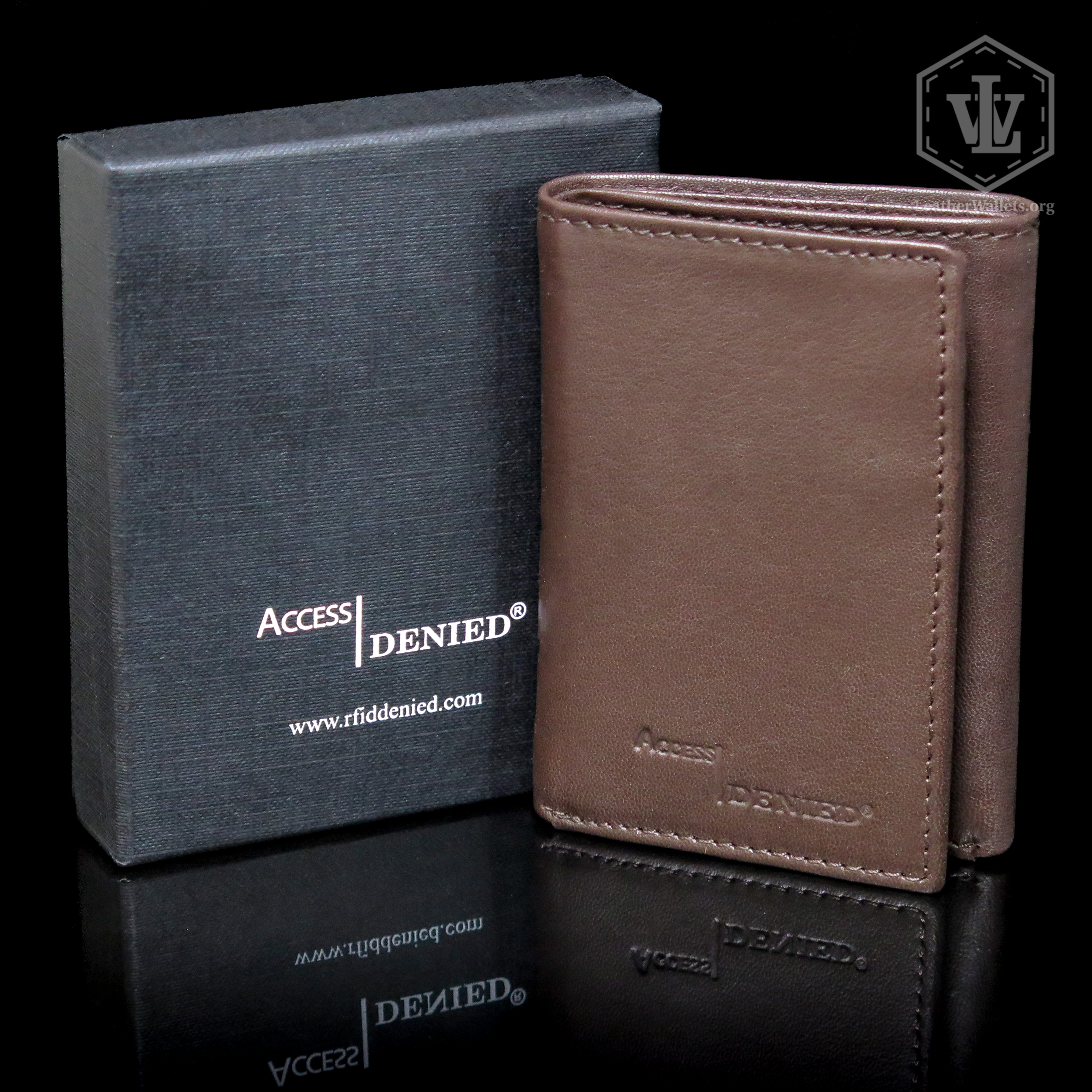 Access Denied Men's Trifold Leather Wallet